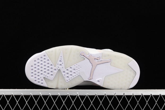 air jordan 6 retro gold hoops dh9696-100