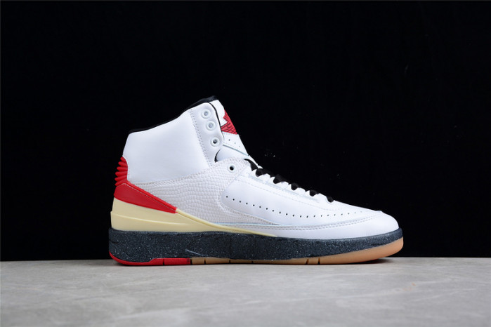 ofw x air jordan 2 high white red dj4375-101