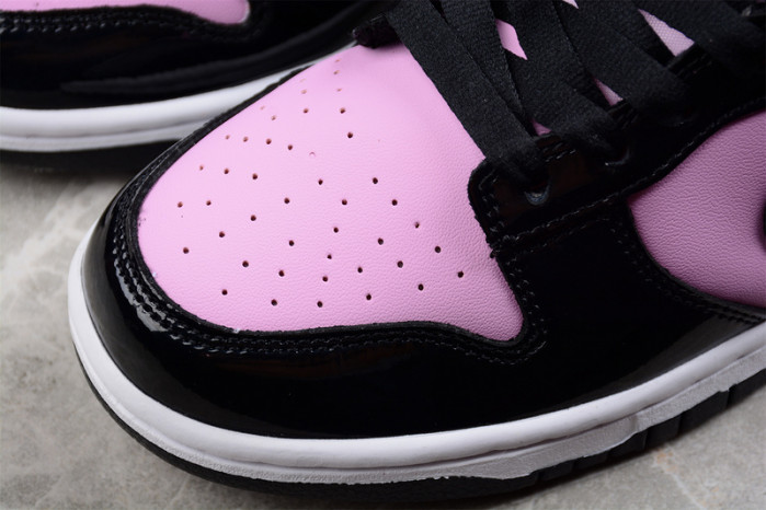 nike dunk low black patent pink dj9955-600