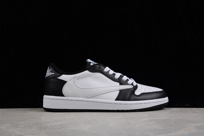 travis scott x air jordan 1 low og black white dm7866 -010