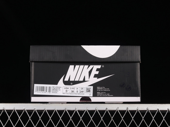 travis scott x air jordan 1 low og white black dm7866-101