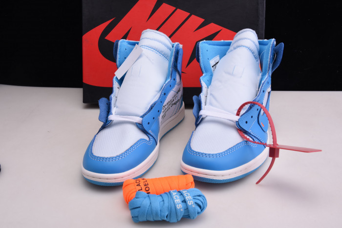 ofw air jordan 1 powder blue unc - aq0818-148