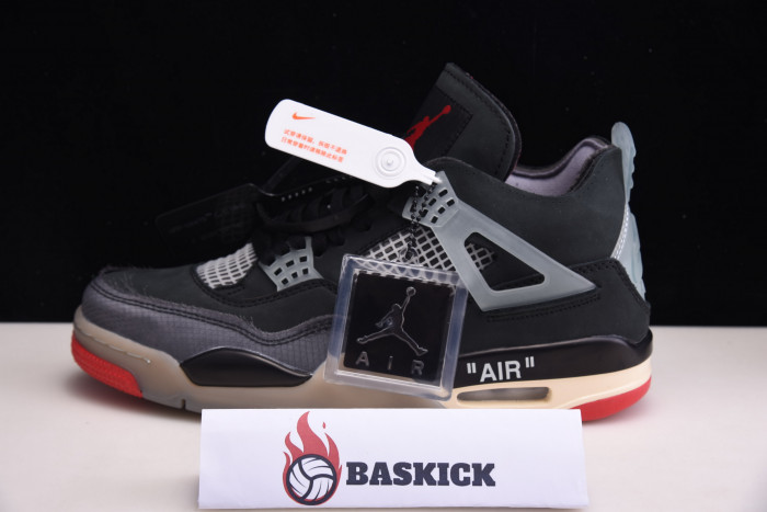 ofw x air jordan 4 ''bred'' black/red 2020 cv9388-001