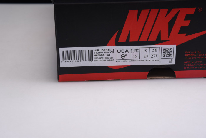 jordan 1 retro high light smoke grey - 555088-126