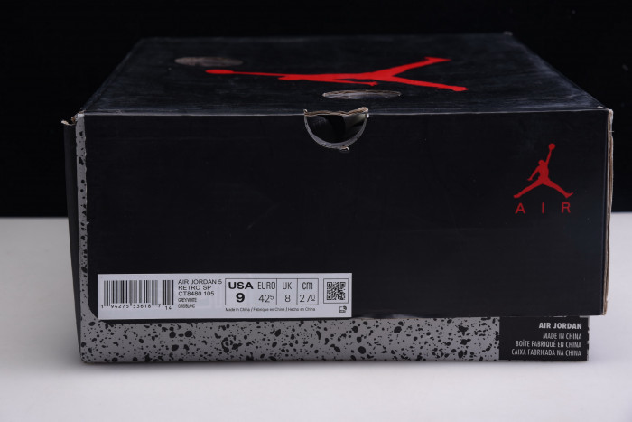 ofw air jordan 5 sp grey green - ct8480-105