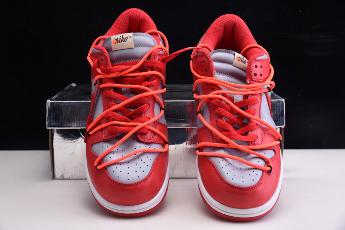 nike dunk low ofw university red - ct0856-600