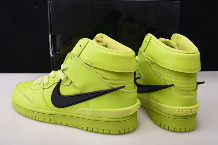 nike dunk high x ambush flash lime - cu7544-300