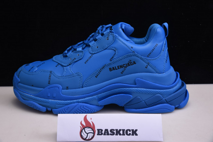 bl triple s blue trainers black letters h903p8081