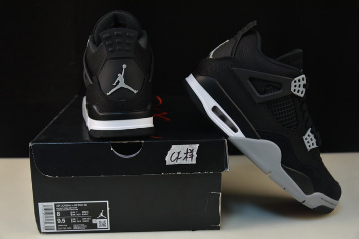 air jordan 4 “black canvas” dh7138-006