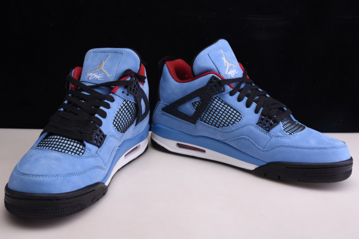 travis scott x air jordan 4 “houston oilers” university blue 308497-406