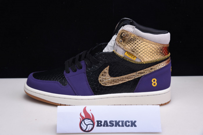 union x air jordan 1 high og black purple gold “mamba” 555088-171
