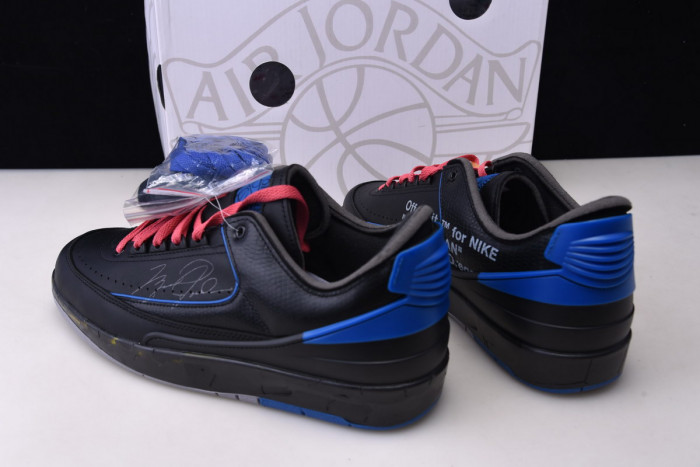 jordan 2 retro low sp ofw black blue dj4375-004