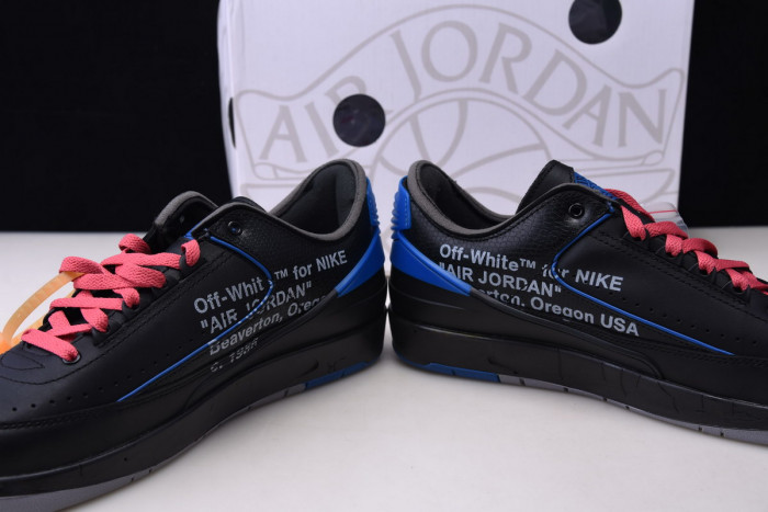jordan 2 retro low sp ofw black blue dj4375-004