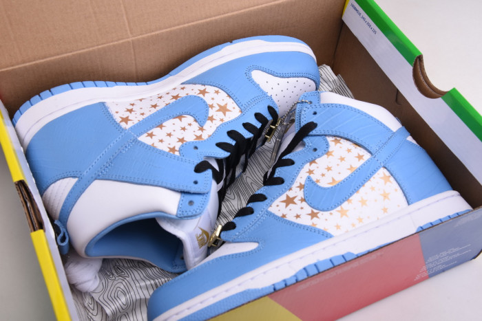 nike dunk high pro sb blue stars 307385-141