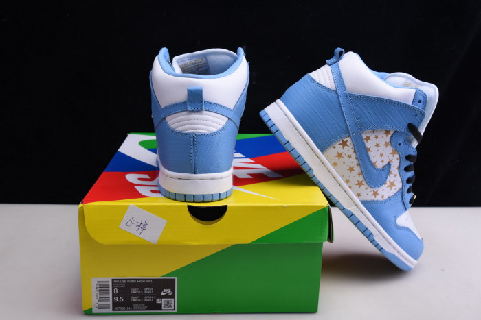 nike dunk high pro sb blue stars 307385-141