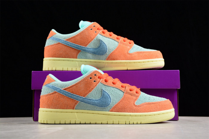 nike sb dunk low orange noise aqua dv5429-800
