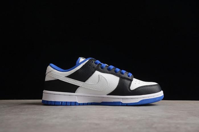 nike dunk low white black blue fd9064-110