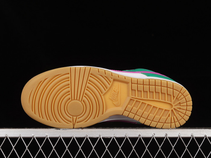 nike dunk low white stadium green fuchsia fd9922-151