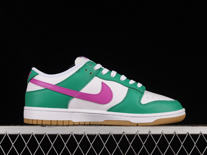 nike dunk low white stadium green fuchsia fd9922-151