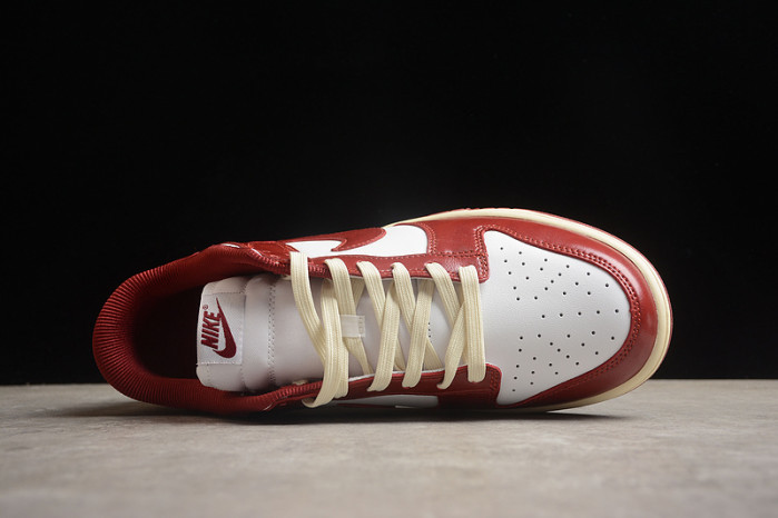 nike dunk low prm vintage team red fj4555-100