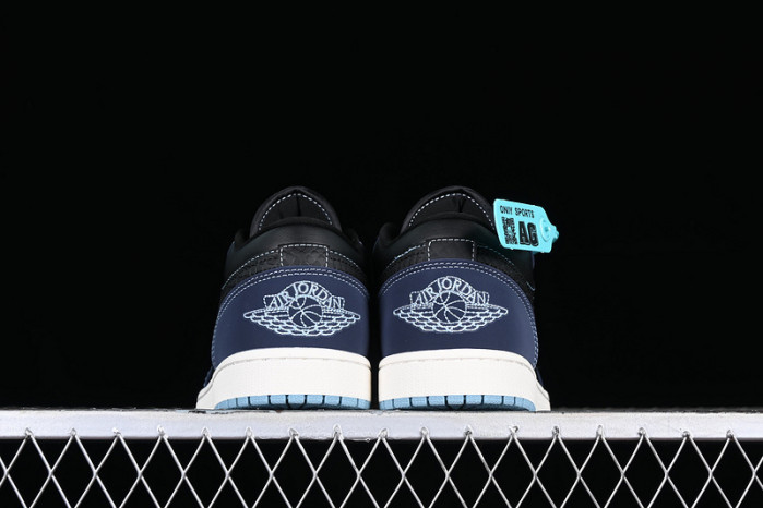 air jordan 1 low navy black snakeskin fj5478-010